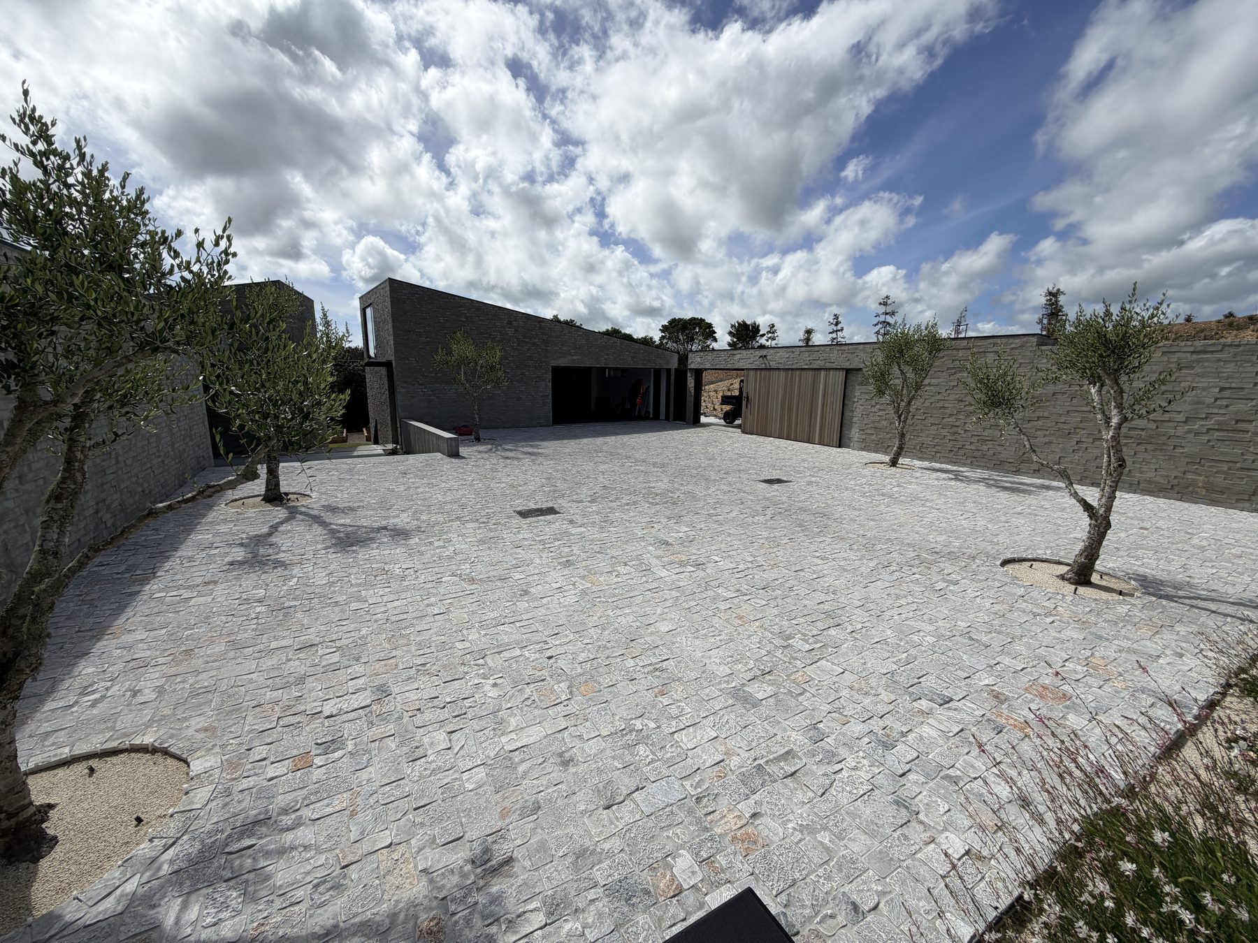 Stone courtyard home